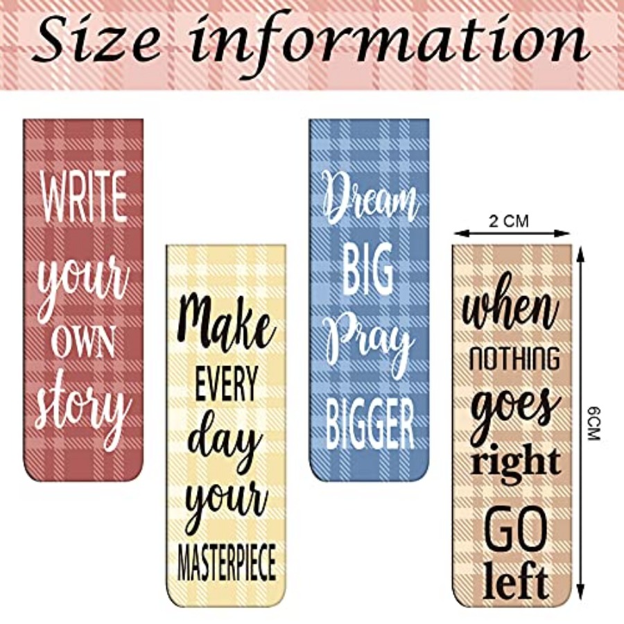 60 Pieces Inspirational Magnet - Bookmark Magnetic Clip avaliação e preço