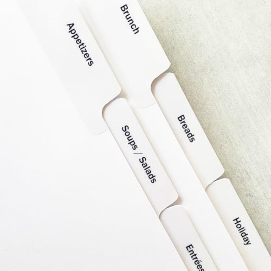 PRE-Printed Recipe Binder Inde - Index Tab Divider avaliação e preço