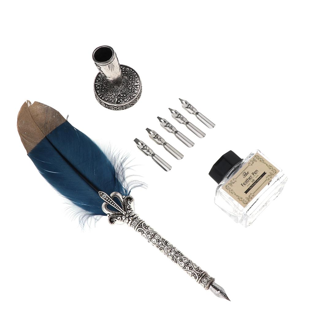 Feather Quill Calligraphy Pen  - Calligraphy Ink Bottle avaliação e preço