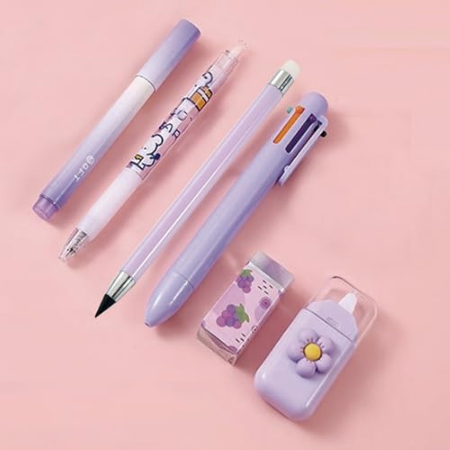 6 Pcs Cute Stationery Set for  - Gel Ink Pen Set avaliação e preço