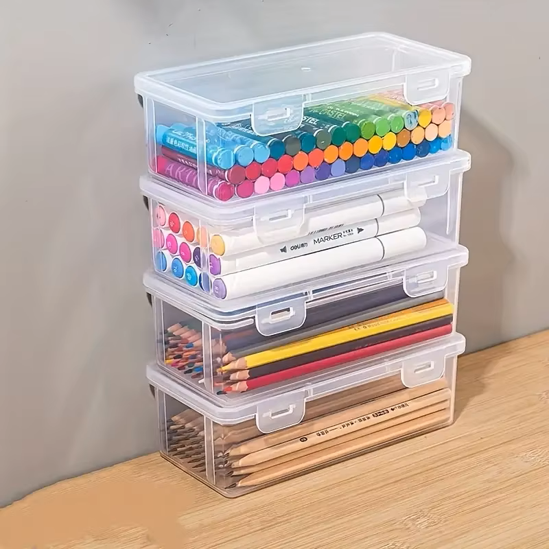 4 large transparent PP storage - Stationery And Office Supply Stores avaliação e preço