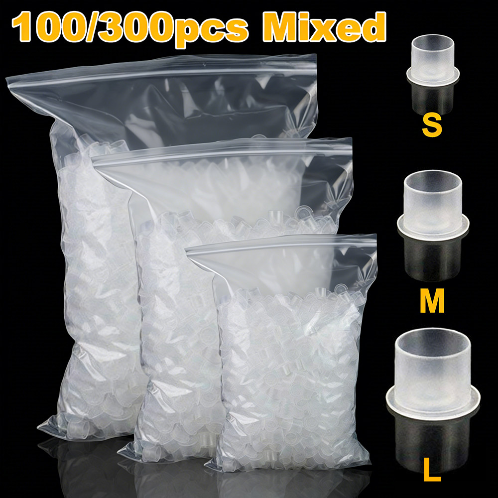 300/100pcs Tattoo Ink Cups Cap - Calligraphy Ink Bottle avaliação e preço