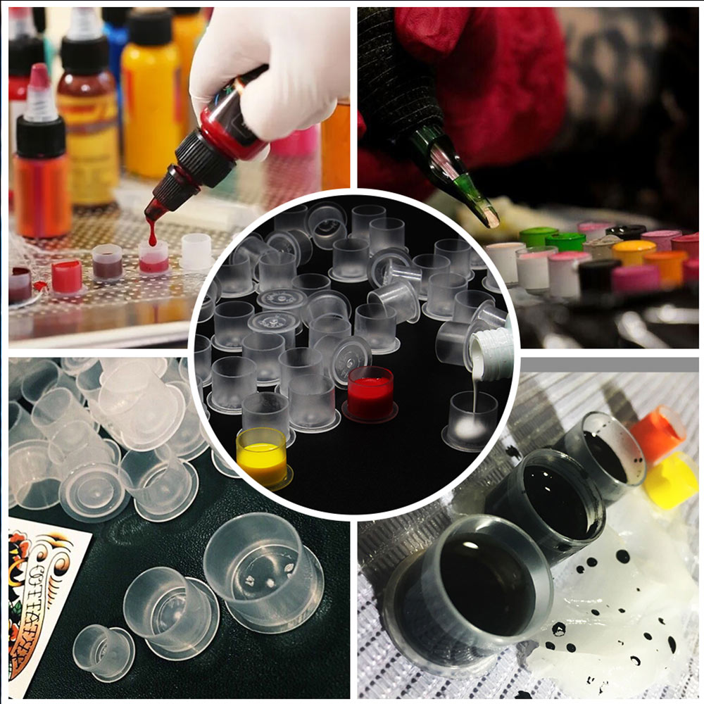 300/100pcs Tattoo Ink Cups Cap - Calligraphy Ink Bottle avaliação e preço