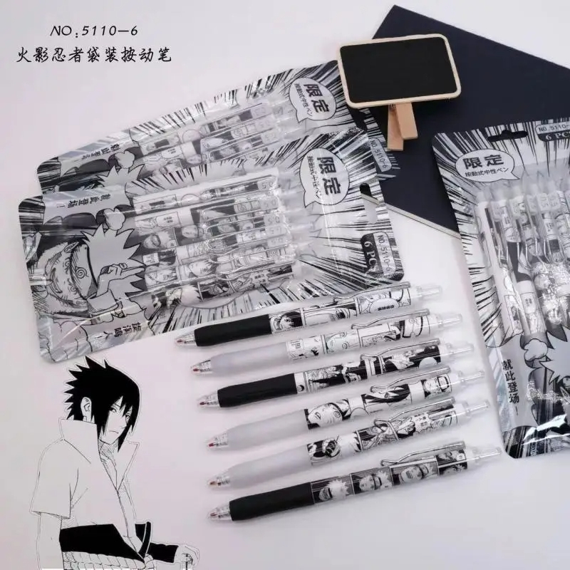 Naruto 6Pcs/set Gel Pen Anime  - Gel Ink Pen Set avaliação e preço