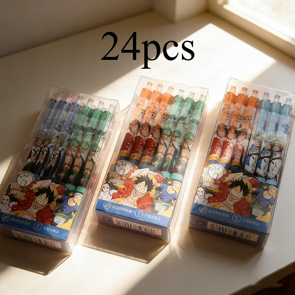 4/12/24Pcs  Anime One Piece Bl - Gel Ink Pen Set avaliação e preço