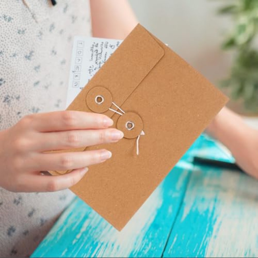 20Pcs Kraft Paper Wire Organiz - Letter Envelope Kraft avaliação e preço