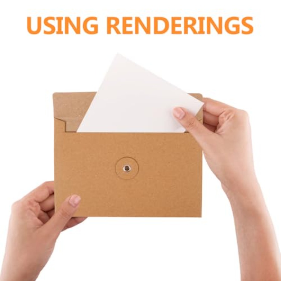 20Pcs Kraft Paper Wire Organiz - Letter Envelope Kraft avaliação e preço
