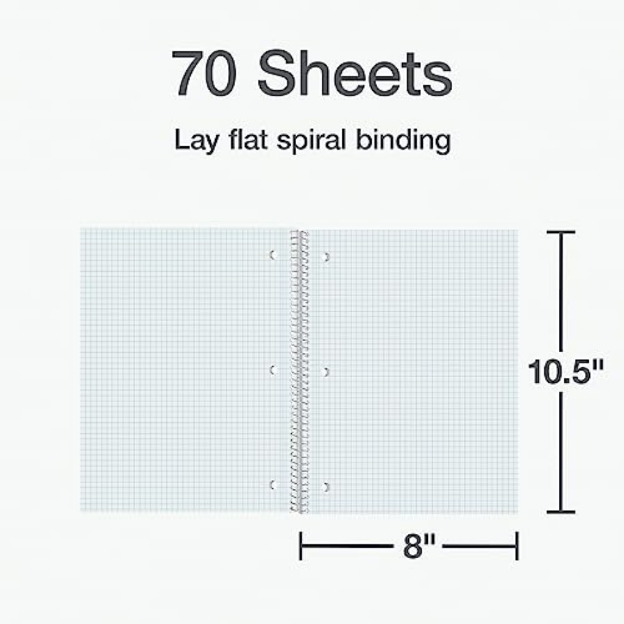 Spiral Notebook 2 Pack, 1 Subj - Graph Paper Pad avaliação e preço
