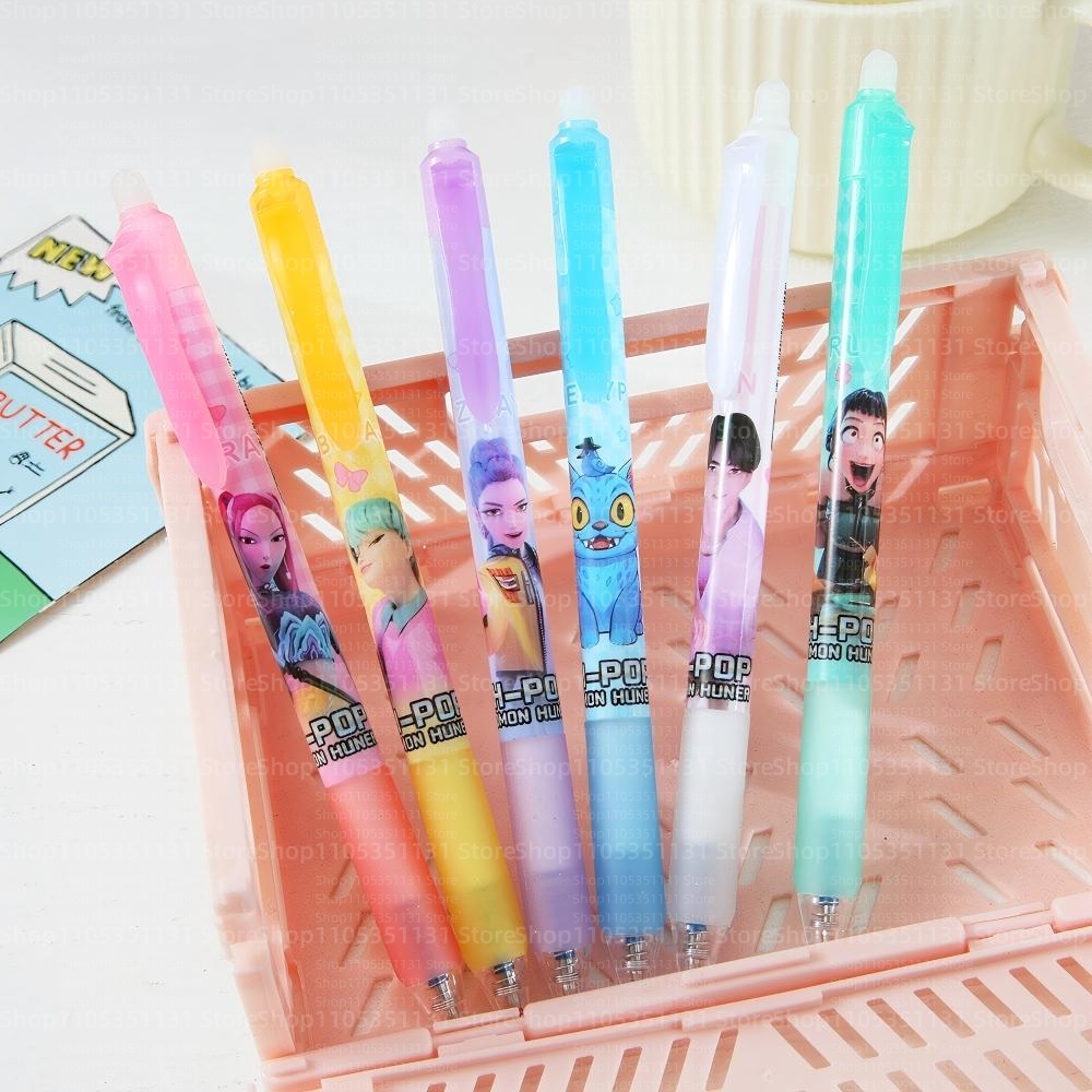 Anime Girl Group Erasable Pens - Gel Ink Pen Set avaliação e preço