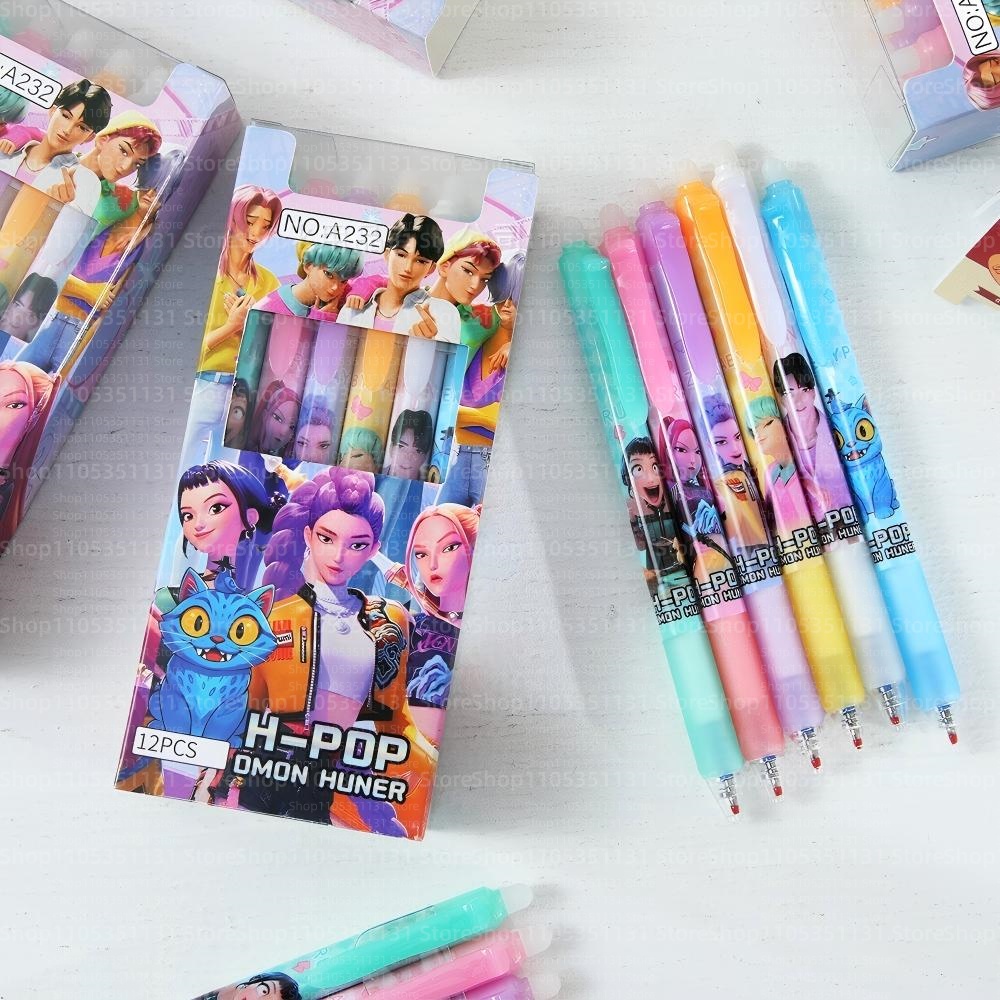 Anime Girl Group Erasable Pens - Gel Ink Pen Set avaliação e preço