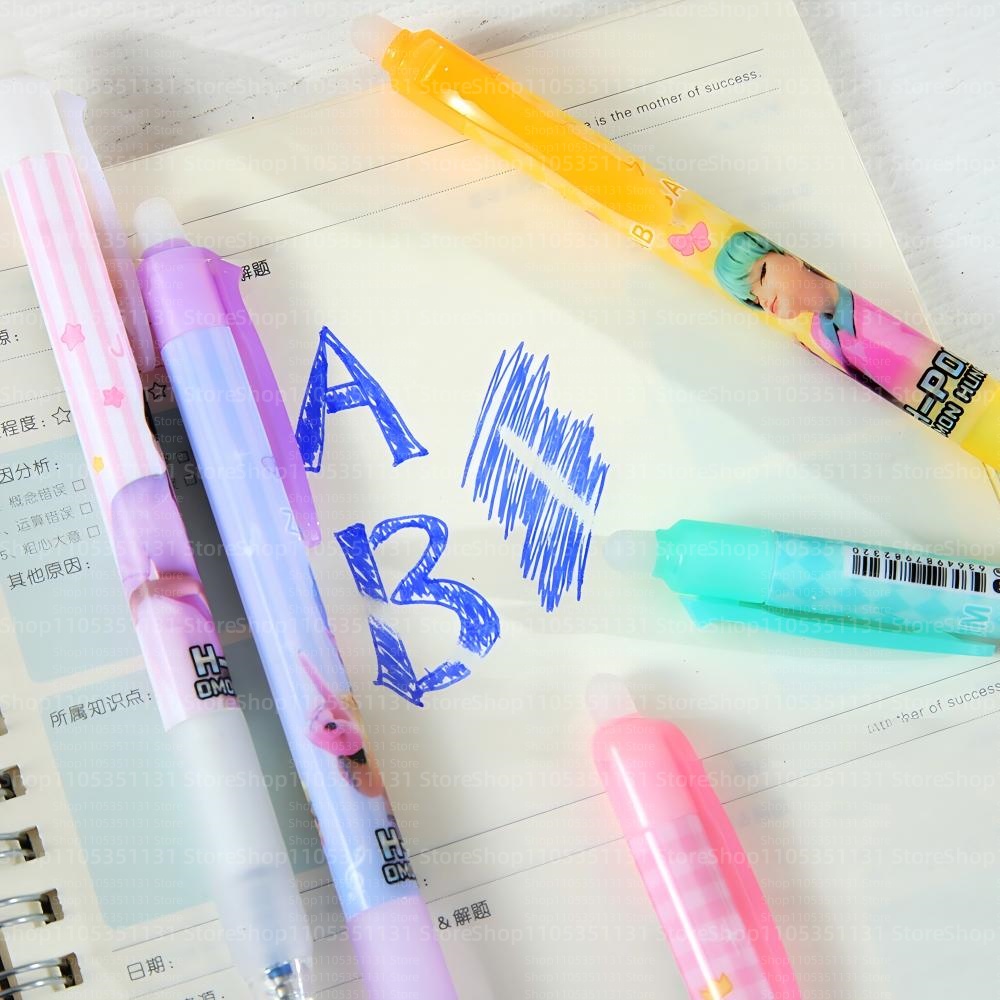 Anime Girl Group Erasable Pens - Gel Ink Pen Set avaliação e preço