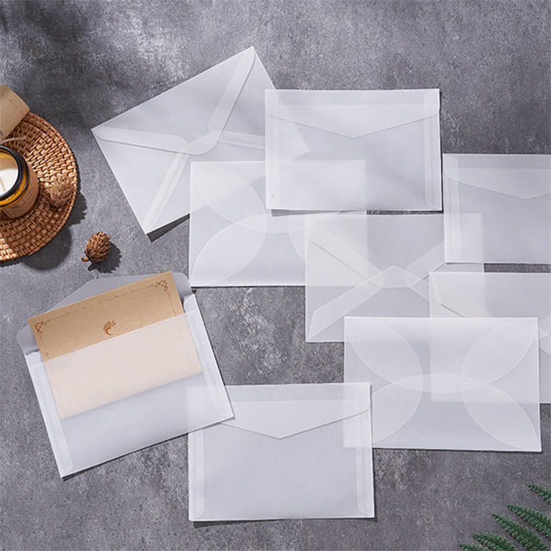 50pcs/lot Blank Translucent En - Letter Envelope Kraft avaliação e preço