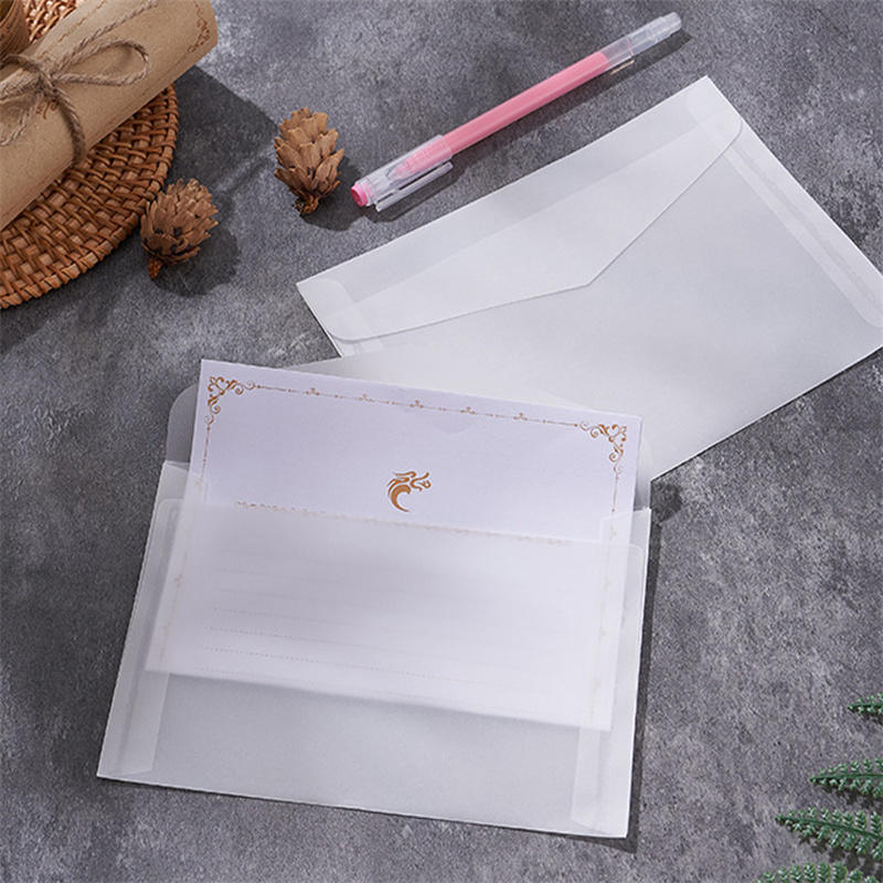 50pcs/lot Blank Translucent En - Letter Envelope Kraft avaliação e preço