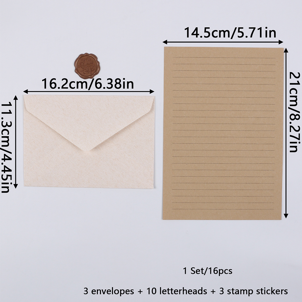 Stationery Set with Envelopes  - Letter Envelope Kraft avaliação e preço