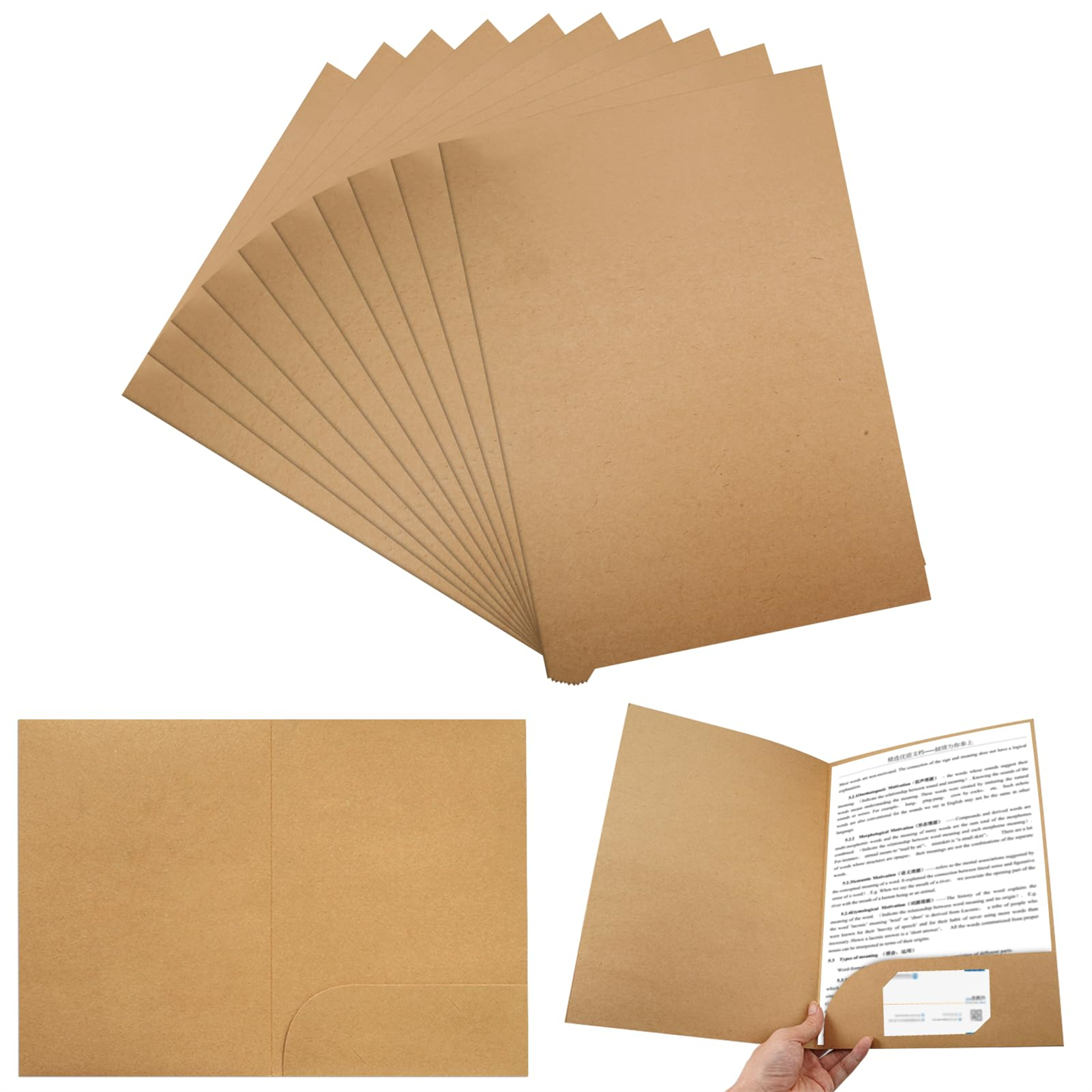 10pcs Kraft Paper Document Hol - Letter Envelope Kraft avaliação e preço