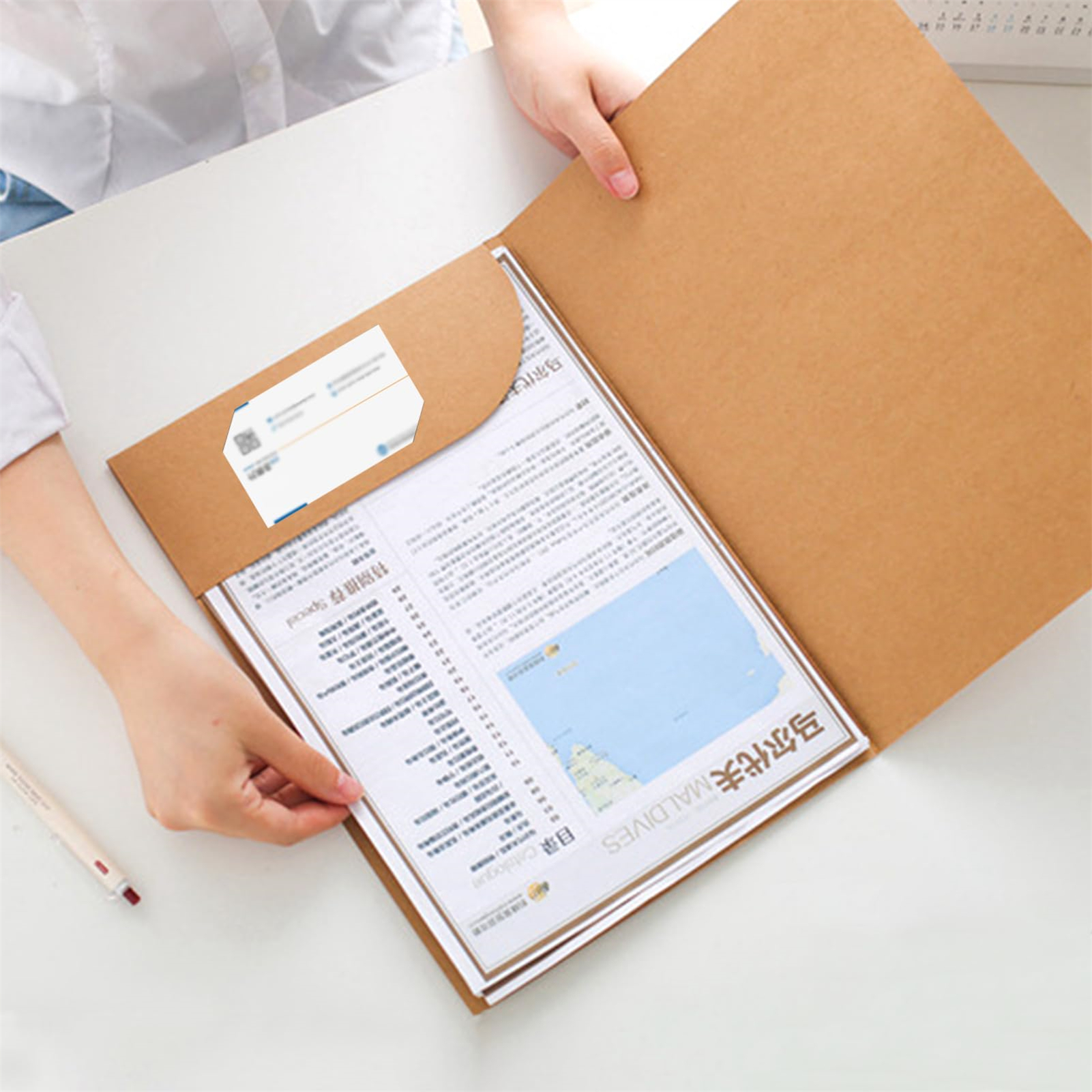 10pcs Kraft Paper Document Hol - Letter Envelope Kraft avaliação e preço