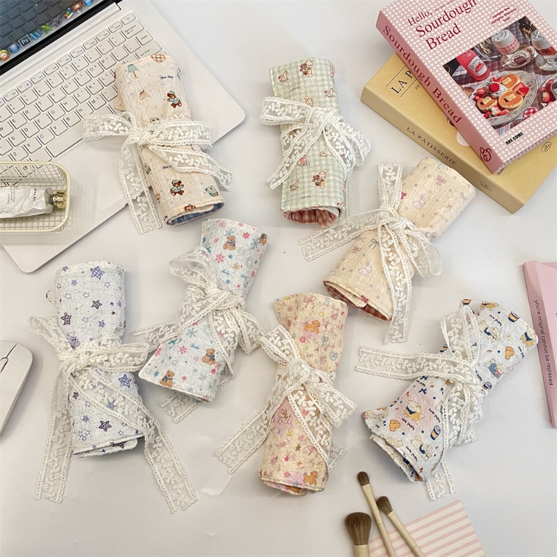 Cute Cartoon Embossed Pencil R - Pen Pouch Roll avaliação e preço
