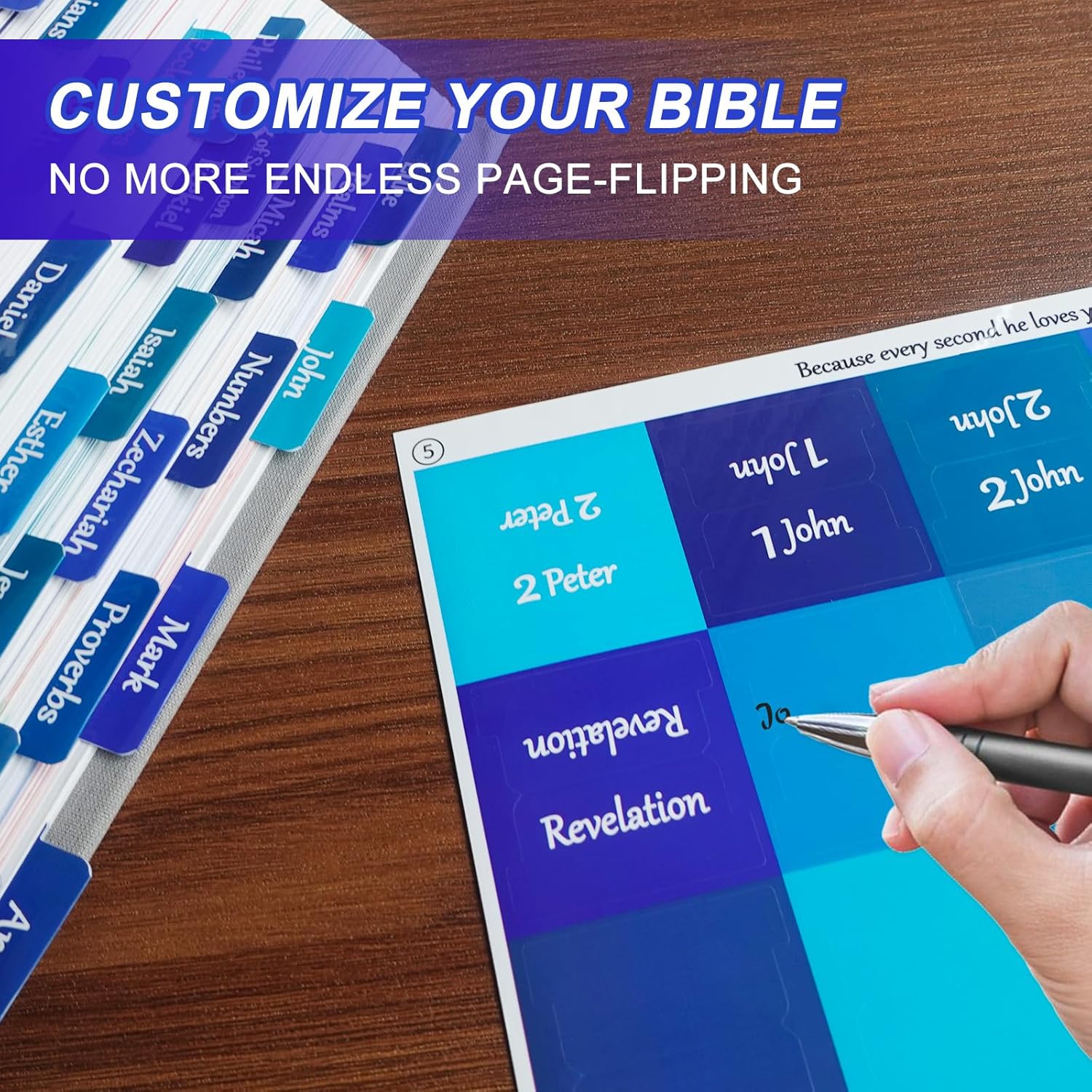 Bible Tabs for Women and Men E - Index Tab Divider avaliação e preço