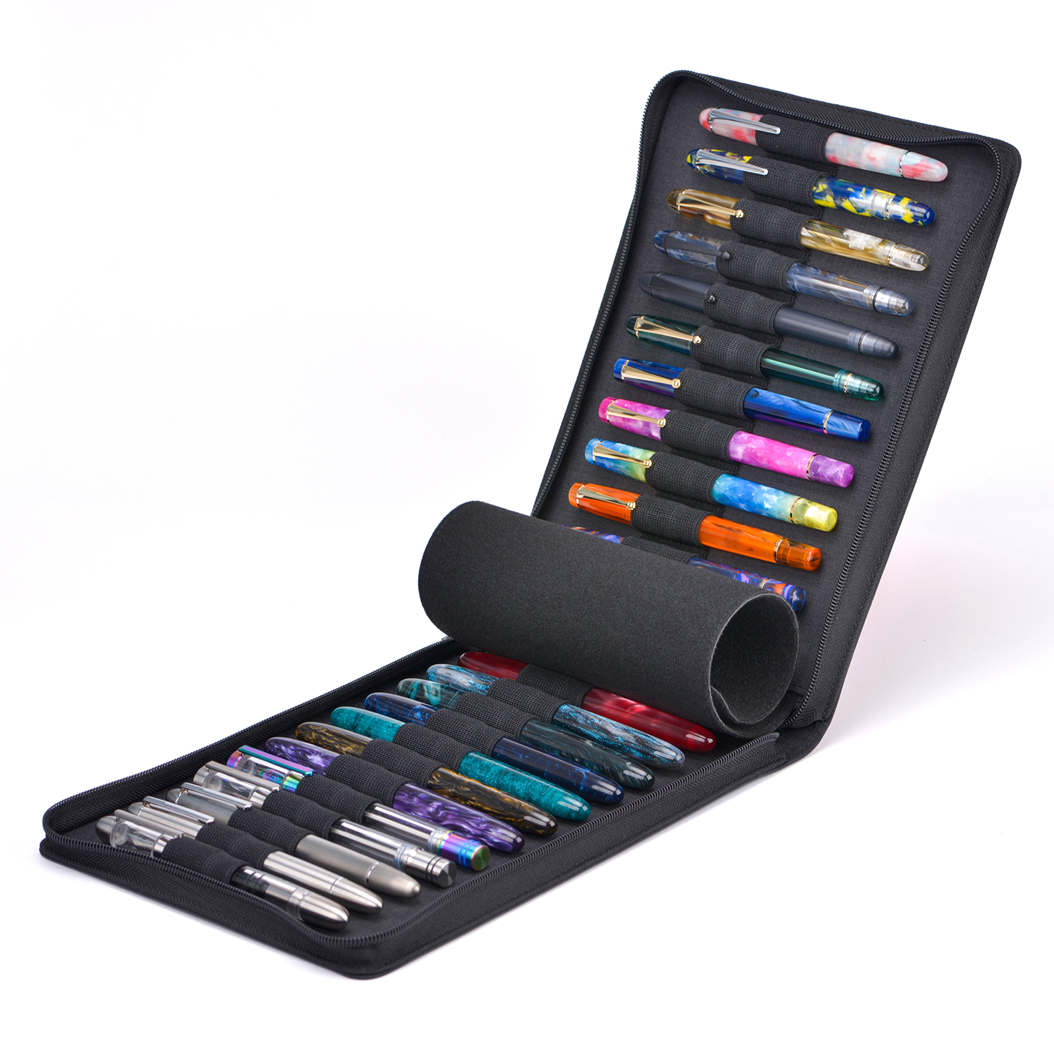 Black Asvine 24 Slots Fountain - Pen Pouch Roll avaliação e preço
