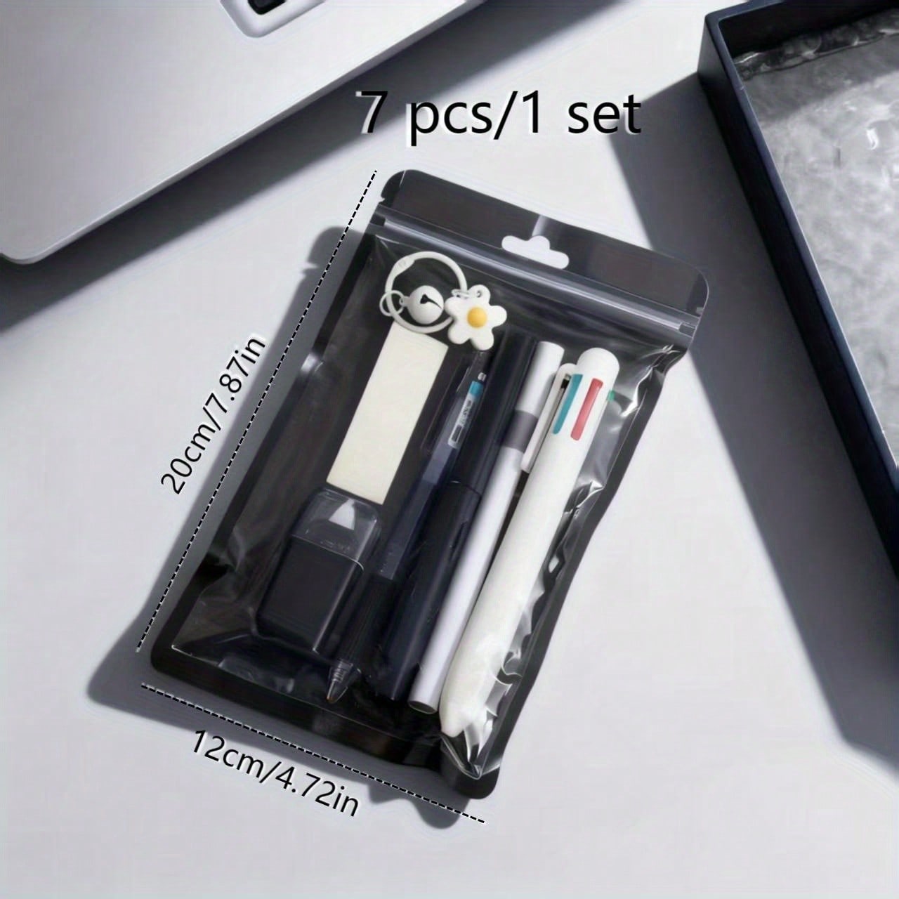 7 Pcs/1 Set Simple Solid Color - Total Stationery & Office Supply avaliação e preço