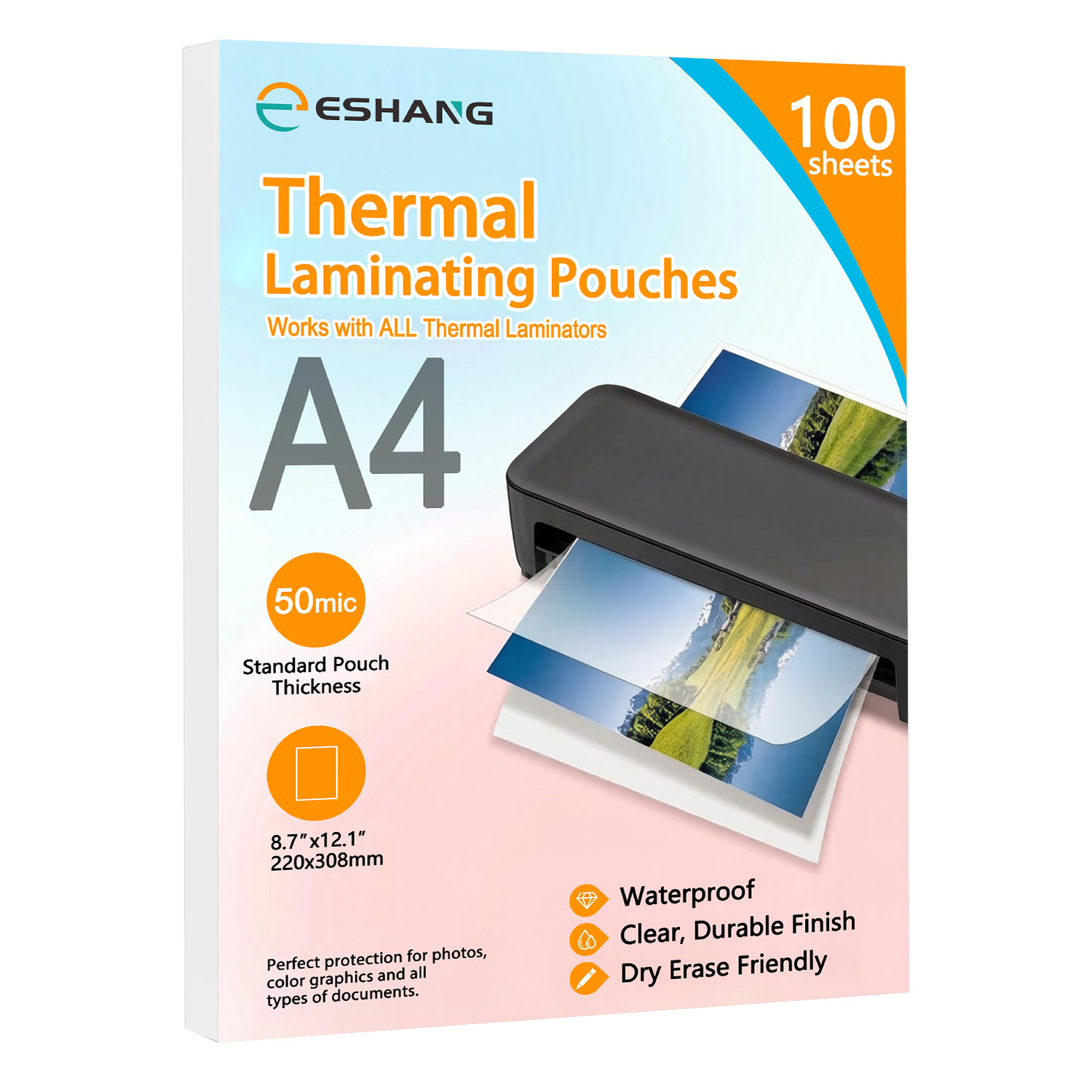 ESHANG A4 Laminating Sleeves,  - Document Laminator Pouch avaliação e preço