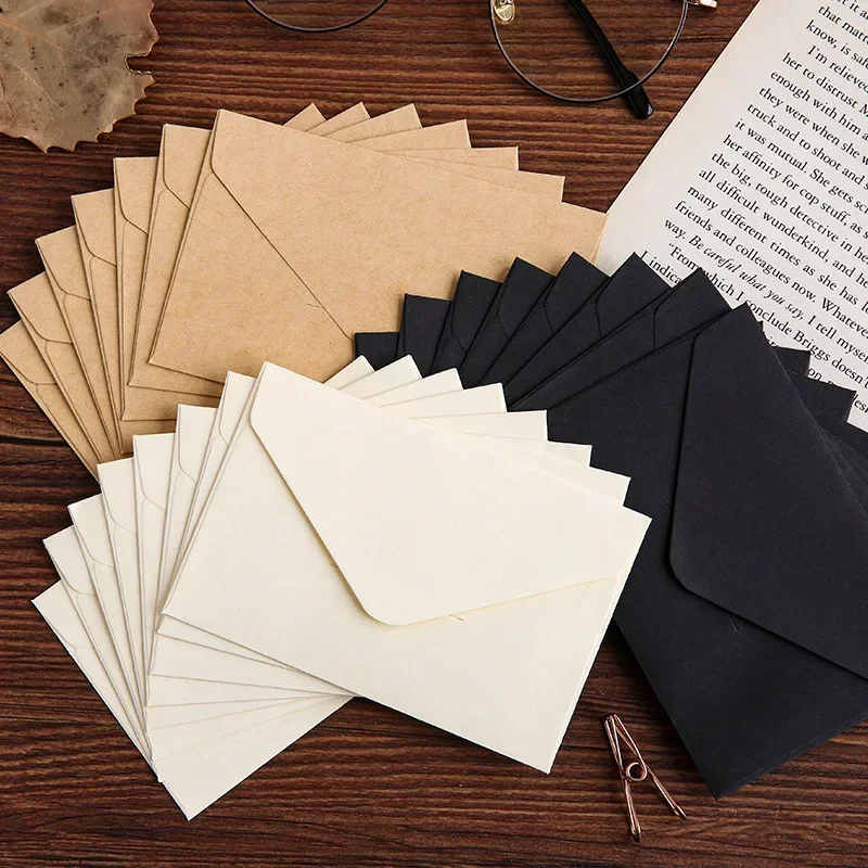 20/40/80PCS Classical White Bl - Letter Envelope Kraft avaliação e preço