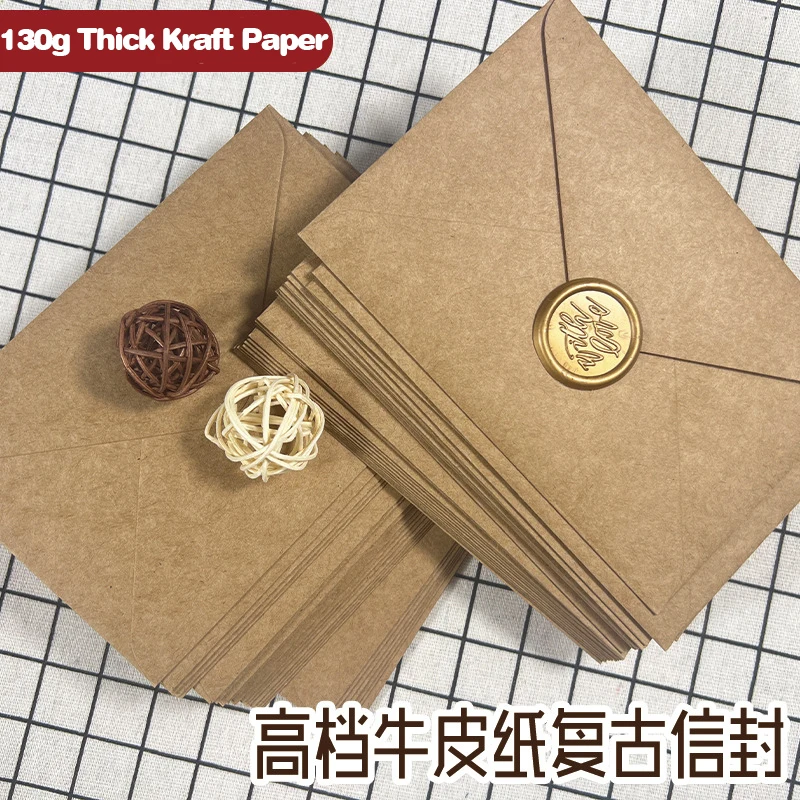 50pcs Kraft Brown Paper Envelo - Letter Envelope Kraft avaliação e preço