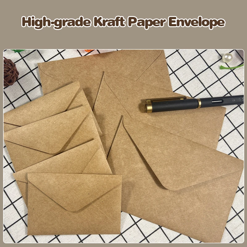 50pcs Kraft Brown Paper Envelo - Letter Envelope Kraft avaliação e preço