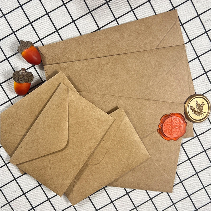 50pcs Kraft Brown Paper Envelo - Letter Envelope Kraft avaliação e preço